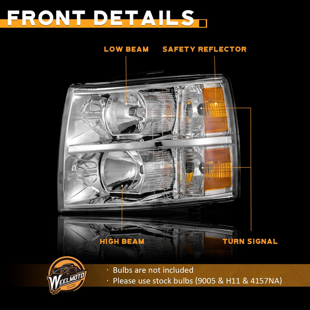 WEELMOTO headlight beside tools showing scale and easy installation