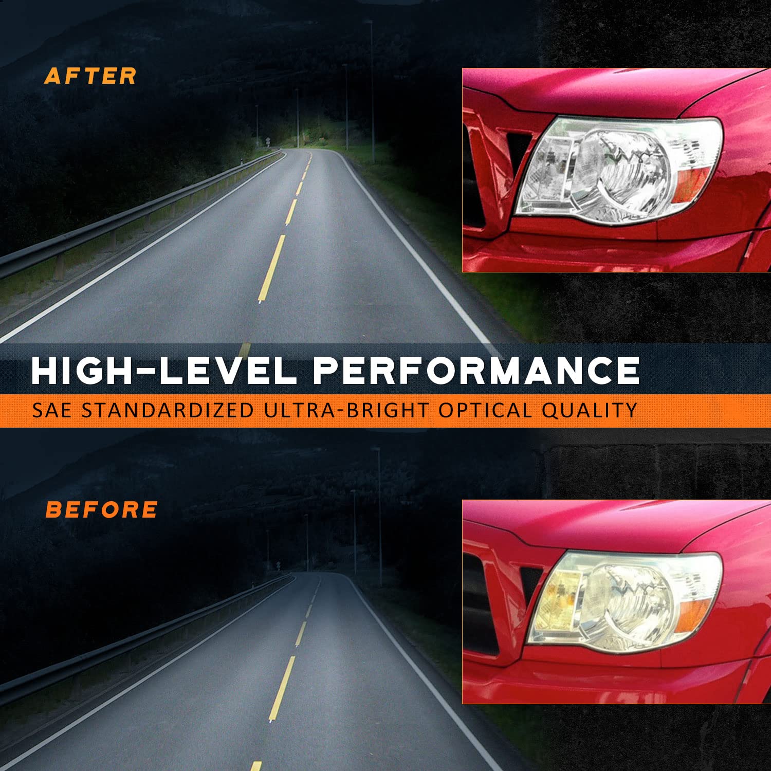 WEELMOTO headlight next to ruler showing accurate size and fit confirmation