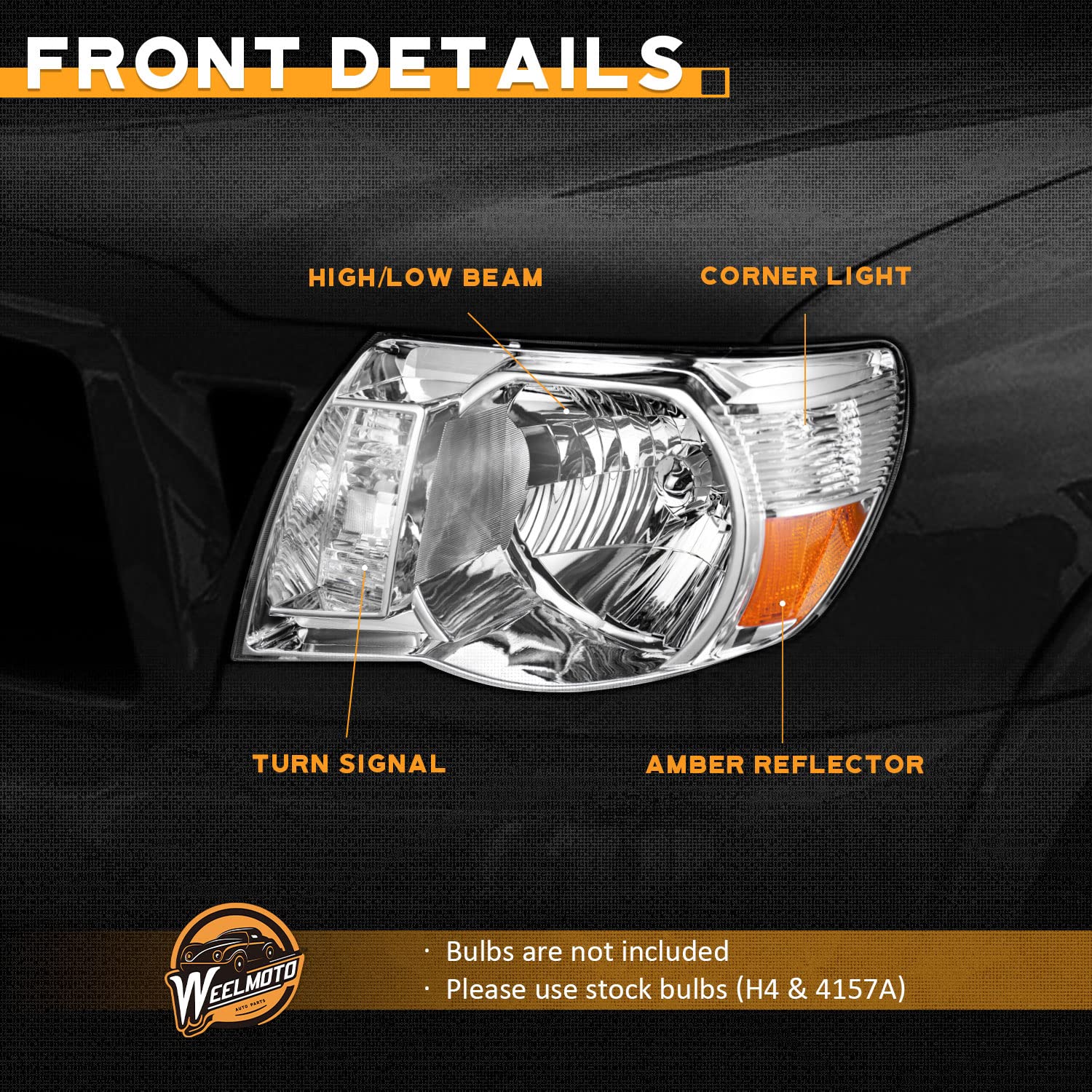 WEELMOTO side profile showing lens seal for weather resistance