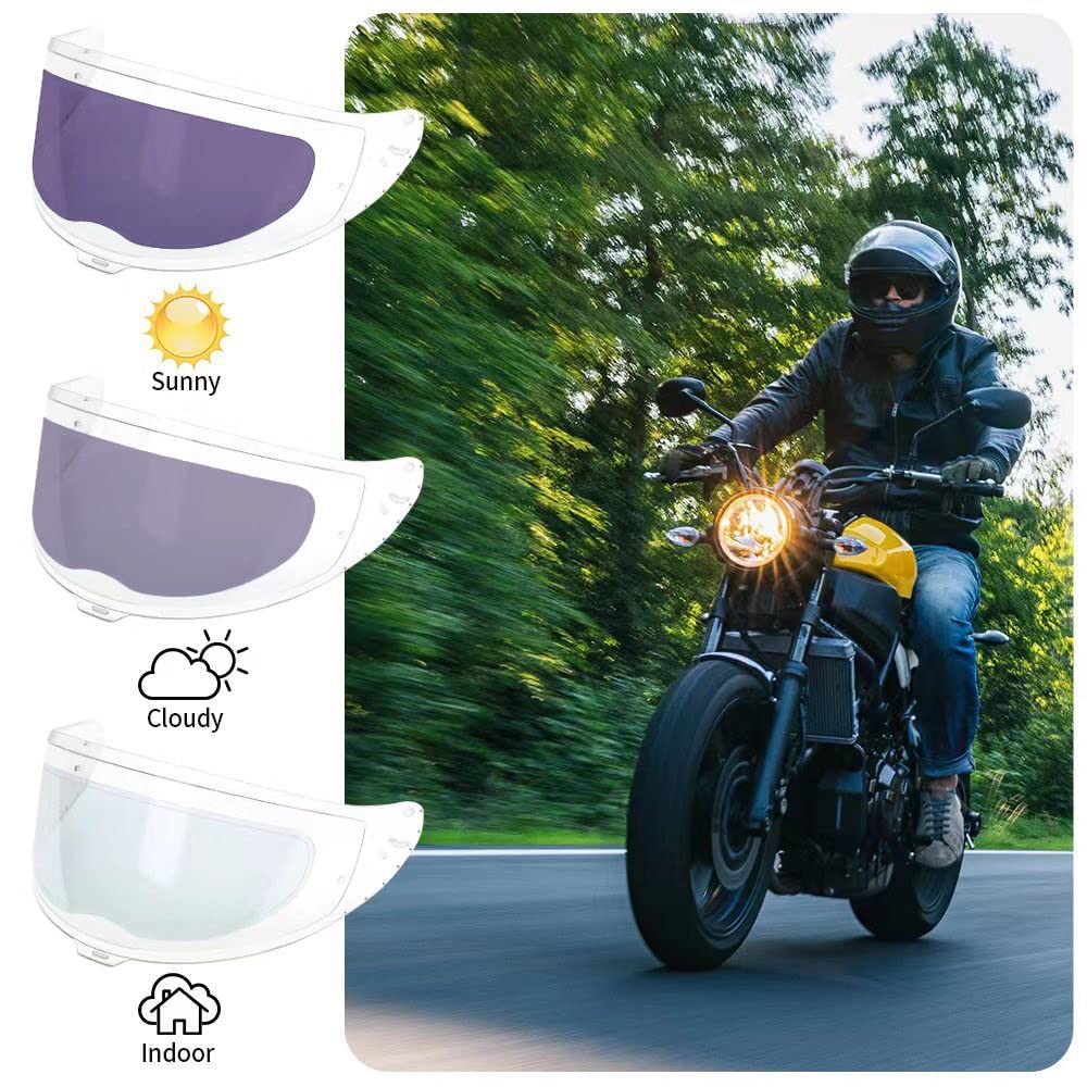 WeePro film installed inside helmet visor for improved daytime visibility
