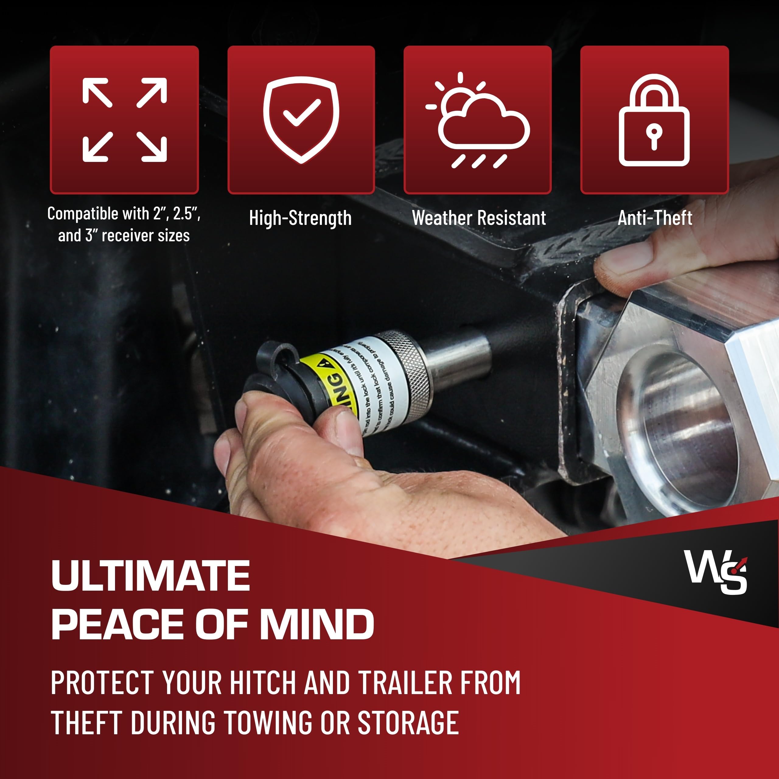 Weigh Safe dust cover close-up protecting lock from dirt and moisture