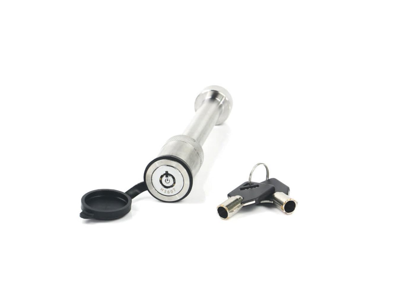 Weigh Safe hitch pin front view showing secure locking benefit