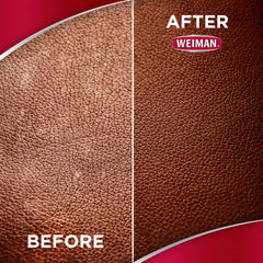 Weiman before and after car seat comparison improving leather appearance