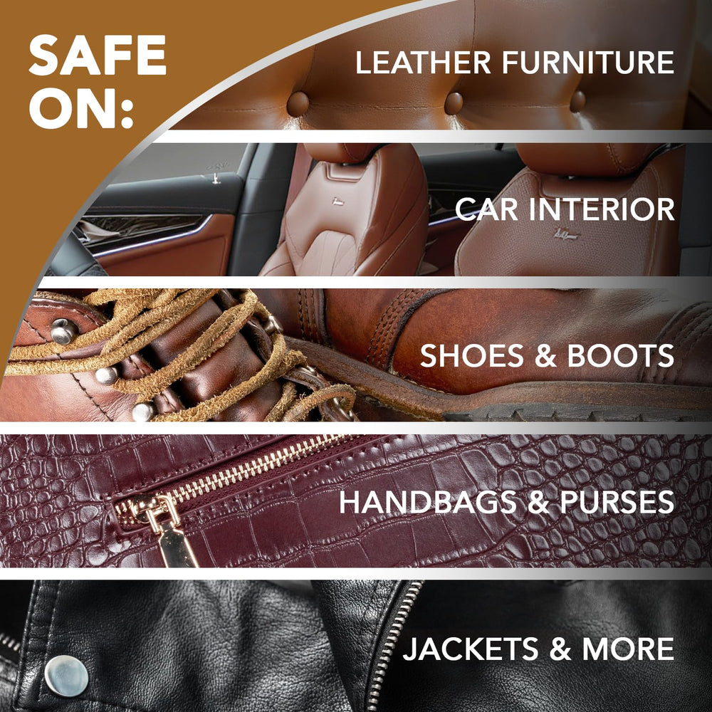 Weiman used on a stitched handbag to clean and protect leather