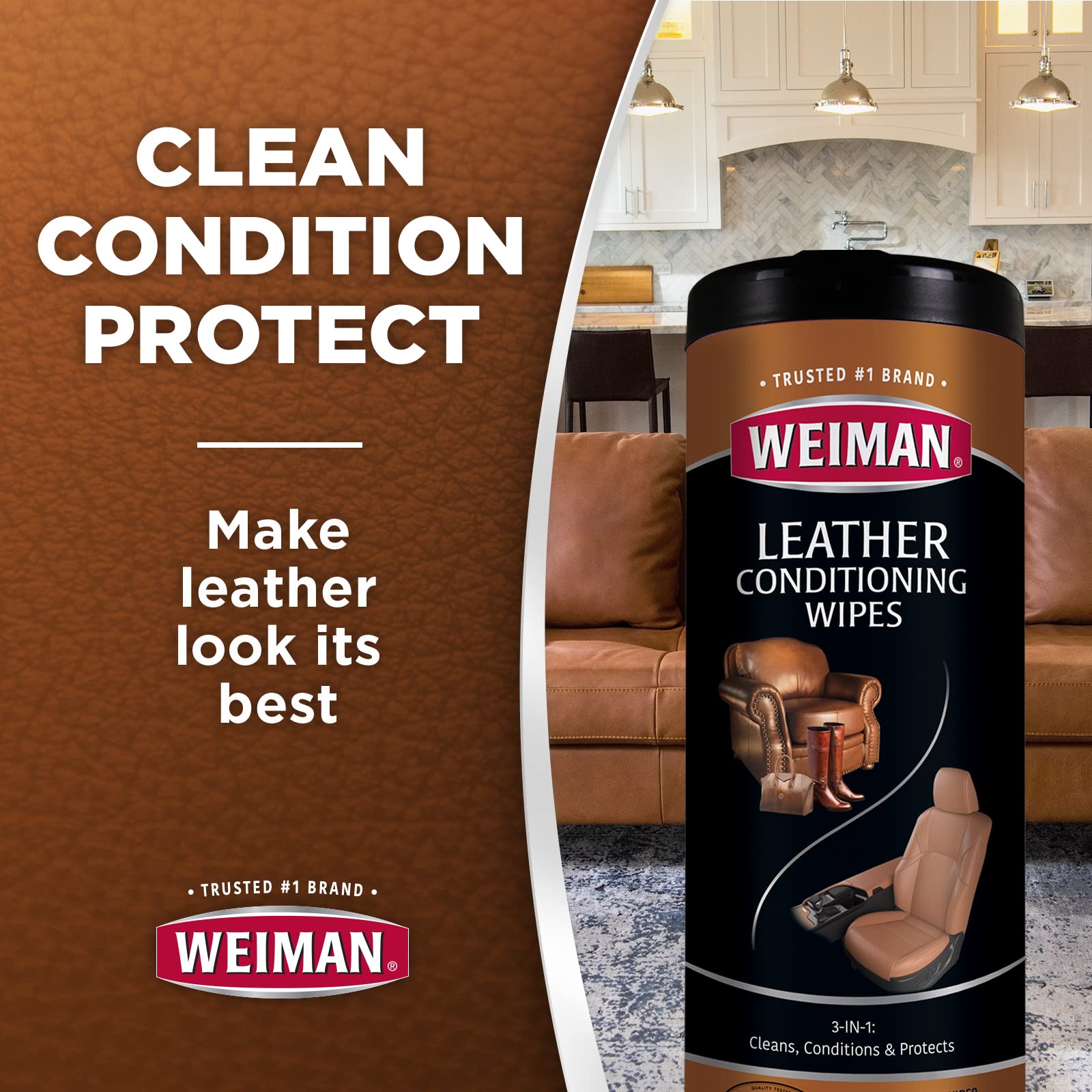 Weiman label detail highlighting UVX-15 ingredient for sun protection
