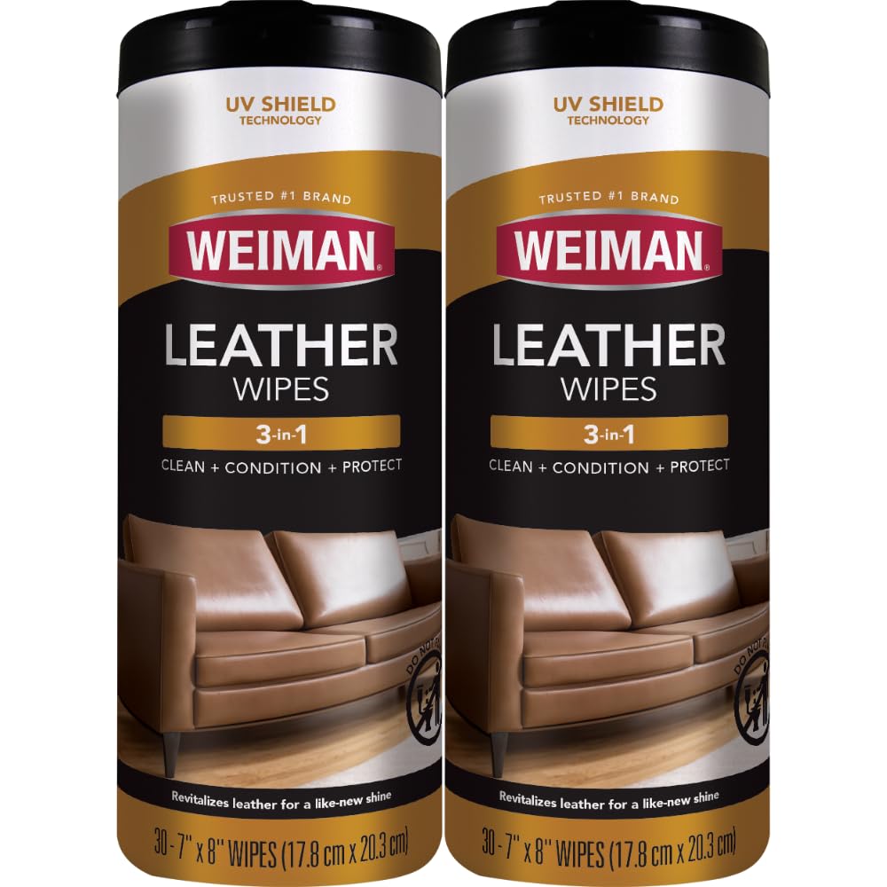 Weiman wipes front packaging showing convenient two-pack and travel readiness benefit