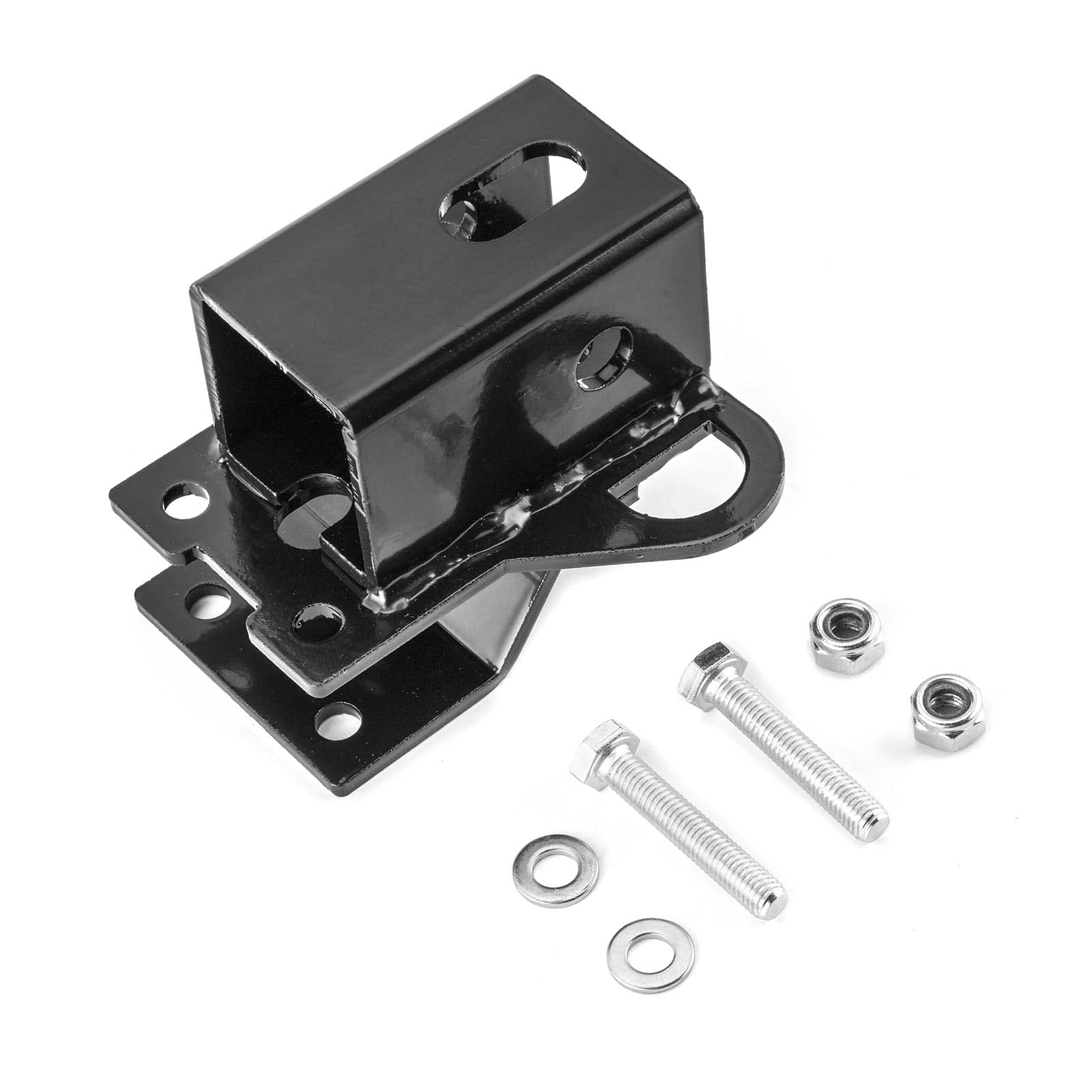 WeiSen front view rear receiver hitch showing solid fit and easy bolt-on installation