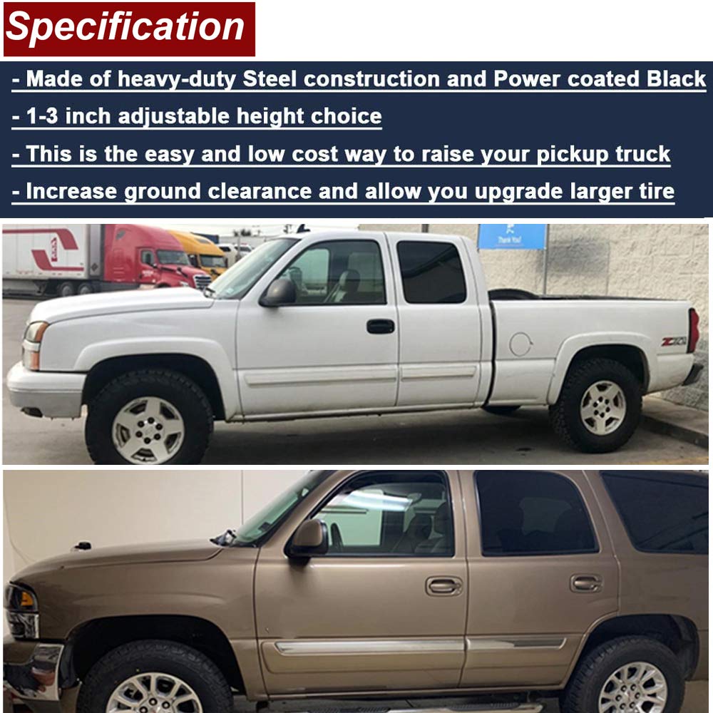 WeiSen mounted on Silverado front end demonstrating raised stance benefit
