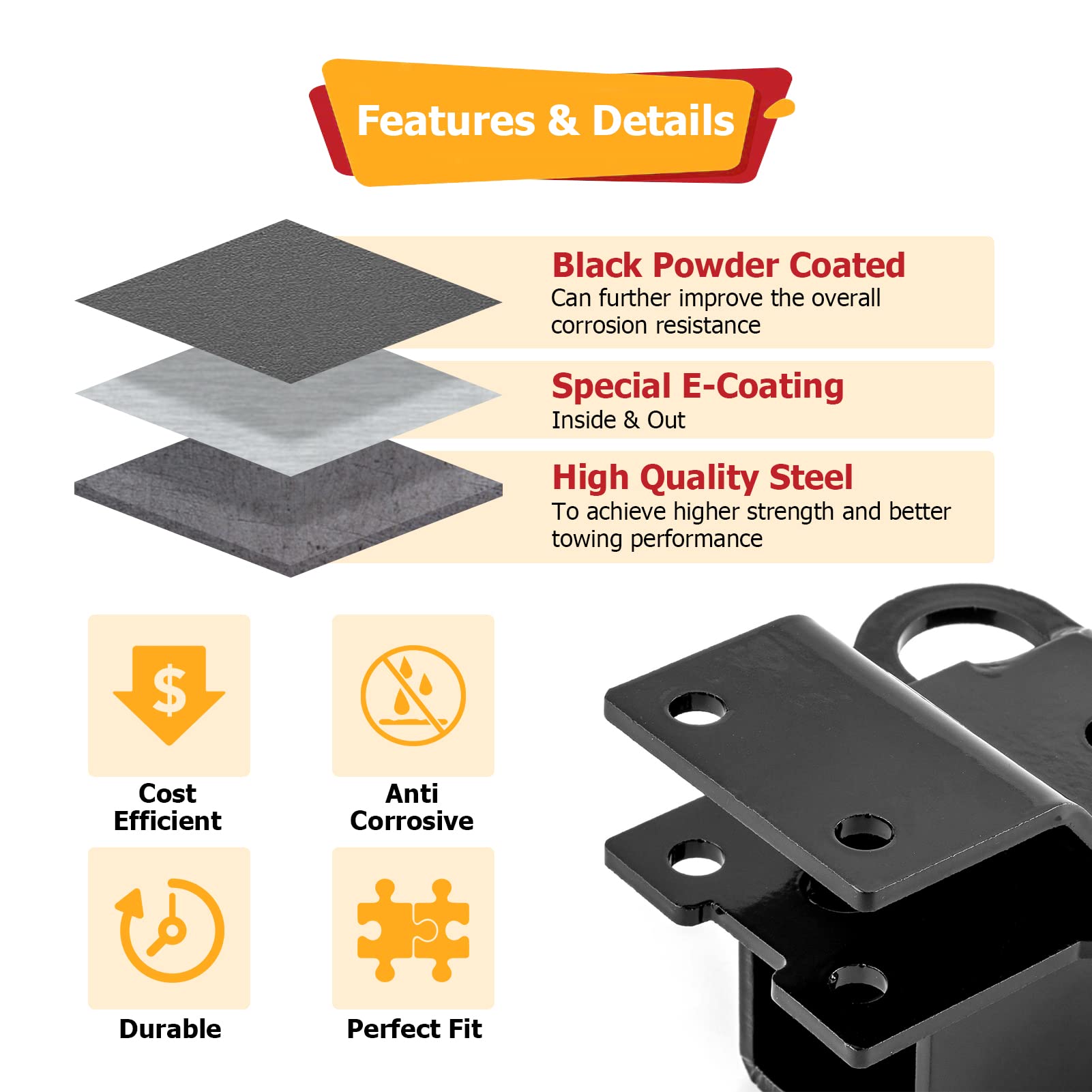 WeiSen powder-coated surface texture resisting rust for long-lasting appearance