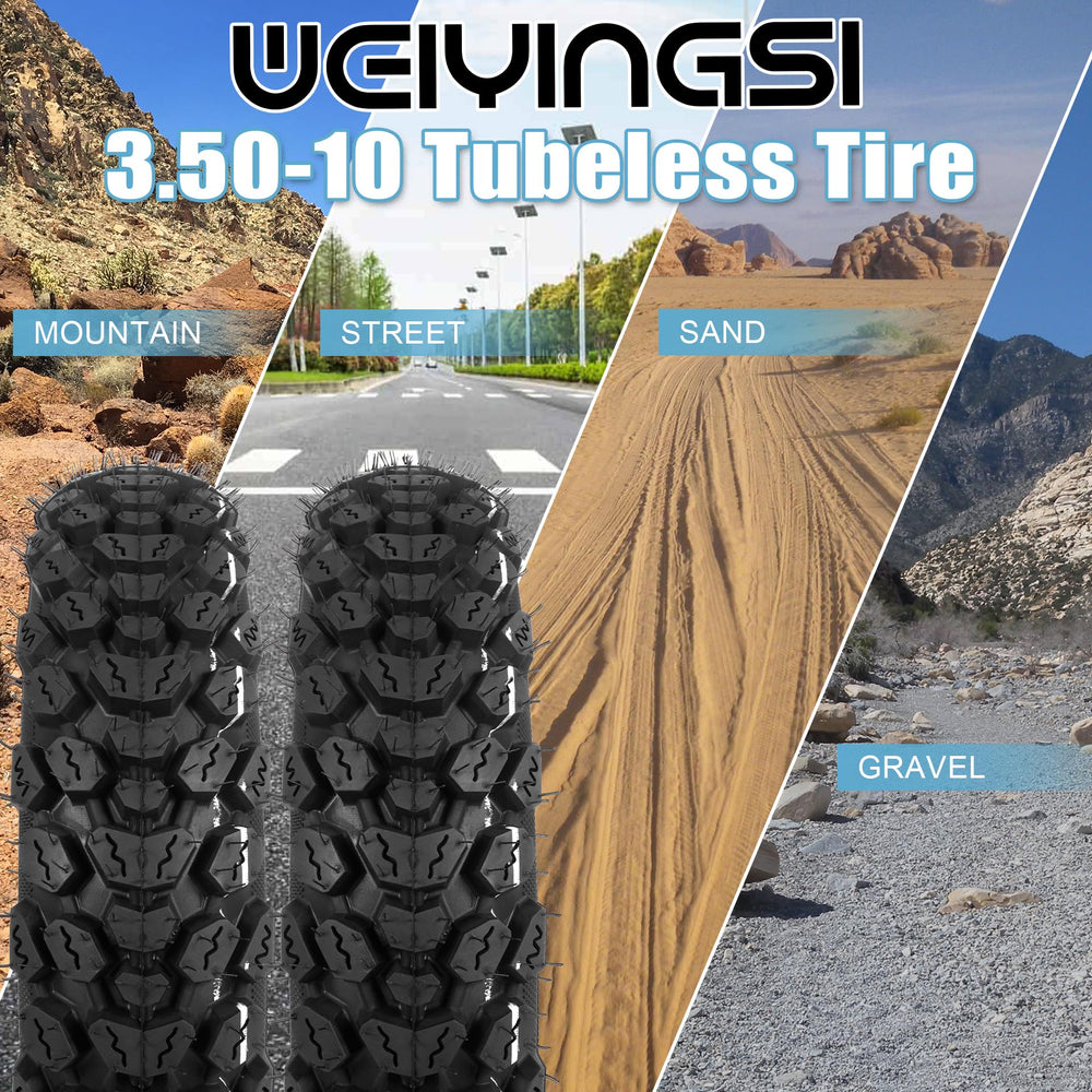 WEIYINGSI tire mounted on scooter illustrating fitment and riding stability