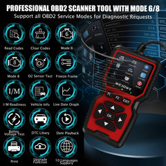 WEJOWE scanner held in hand illustrating compact size and easy portability for roadside use