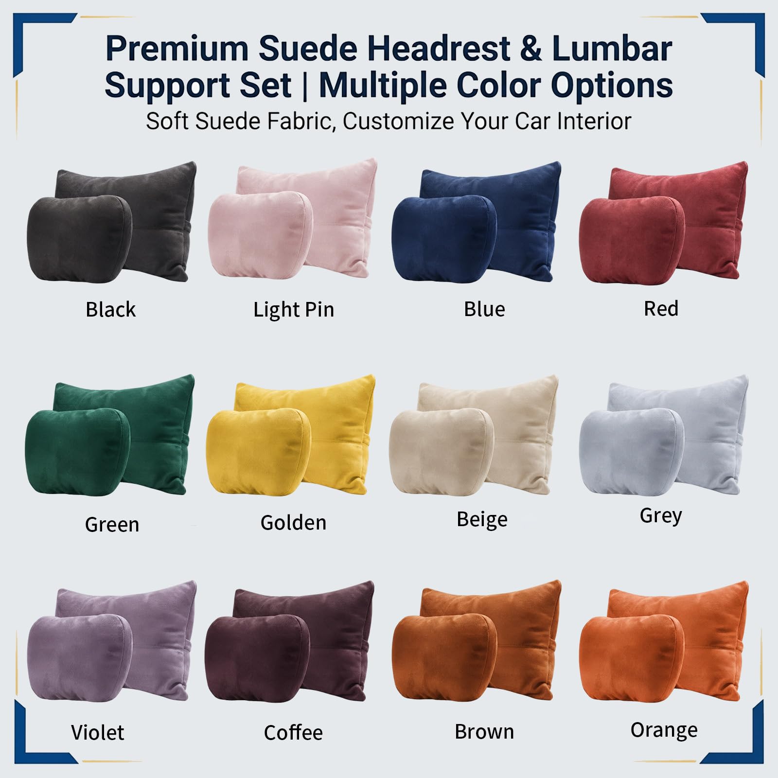 WELBRIT pillows in a driving scene showing ergonomic comfort on long trips