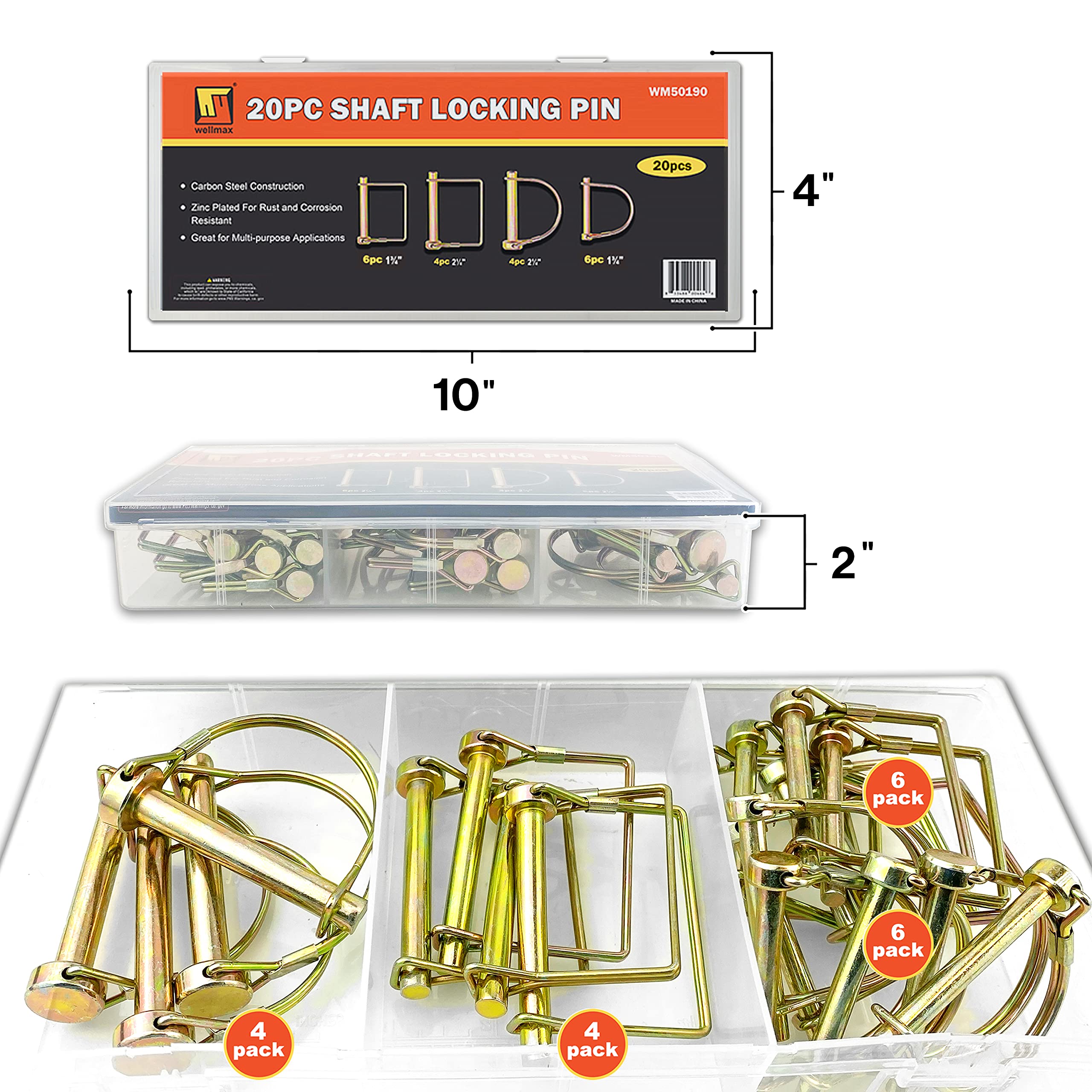 Wellmax closeup of spring-steel wire latch demonstrating secure locking and easy insertion