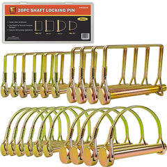 Wellmax front packaging showing all twenty gold zinc-plated pins and count for quick selection