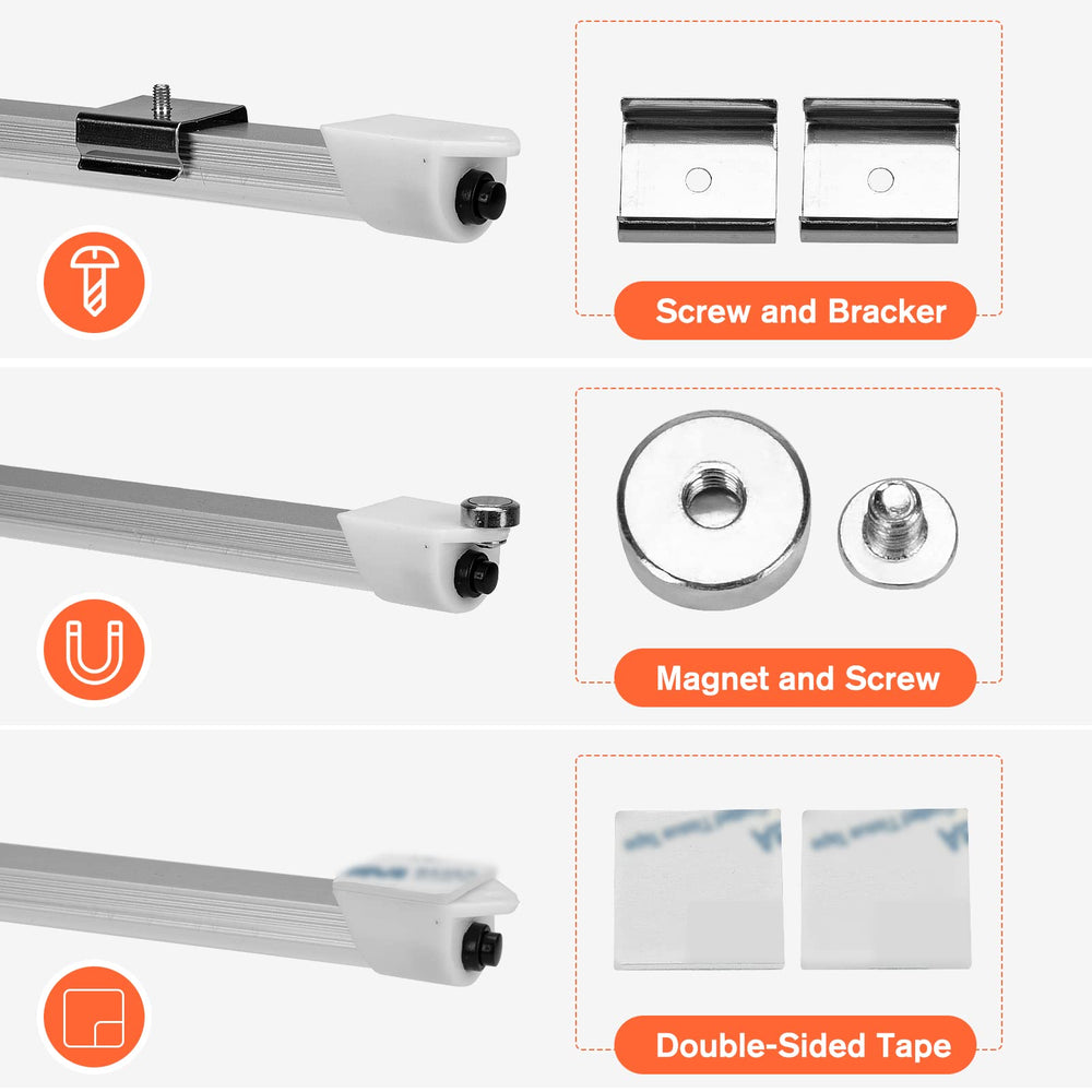 WELLUCK magnetic bracket holding light bar on metal surface for quick repositioning