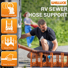 WELLUCK widened base and deep U-channel holding hose securely