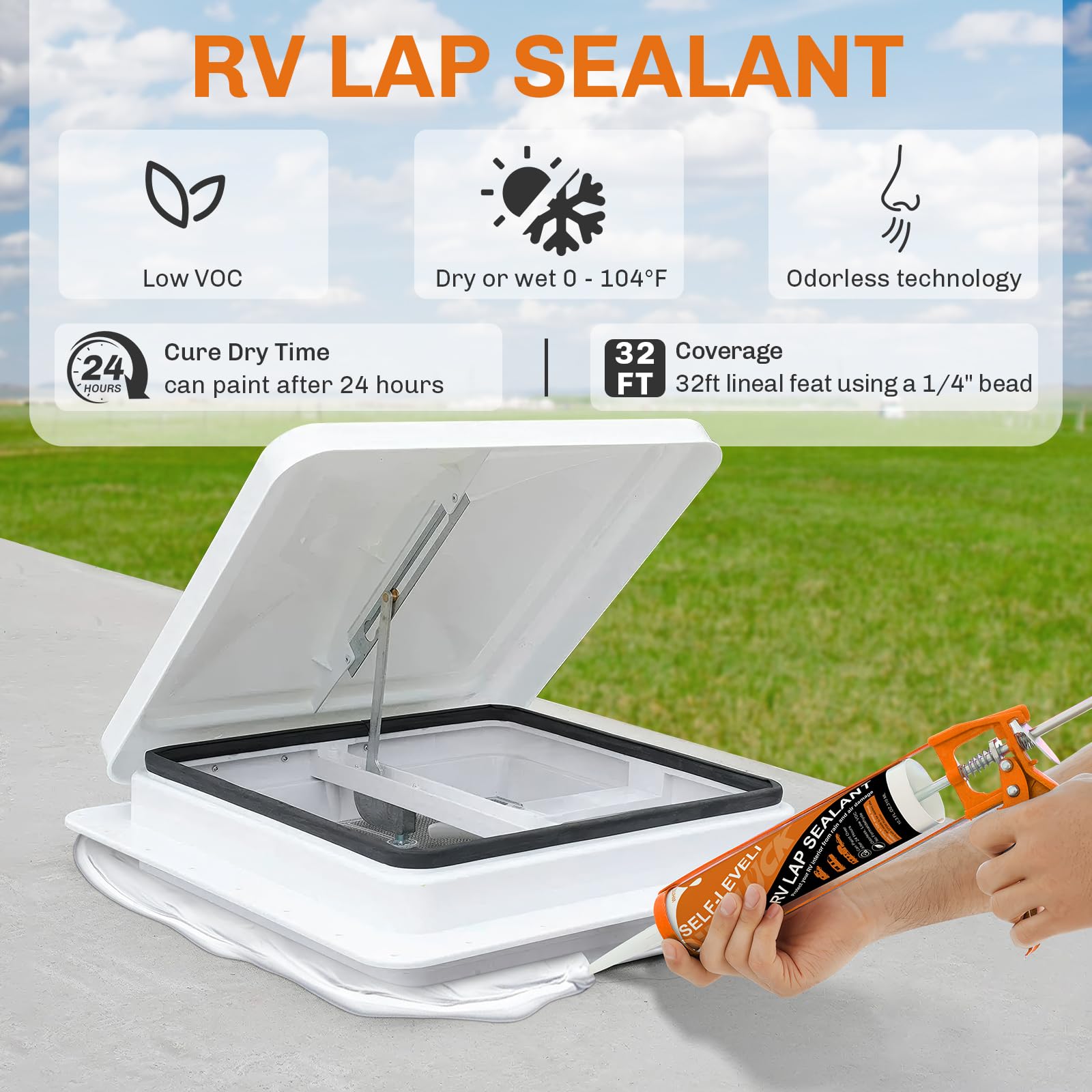 WELLUCK nozzle dispensing sealant, demonstrating smooth flow for precise application