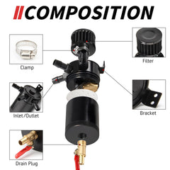 WENJTP drain valve closeup showing quick emptying for easy maintenance