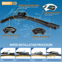 wenyant 24" and 21" blades side by side for correct fit