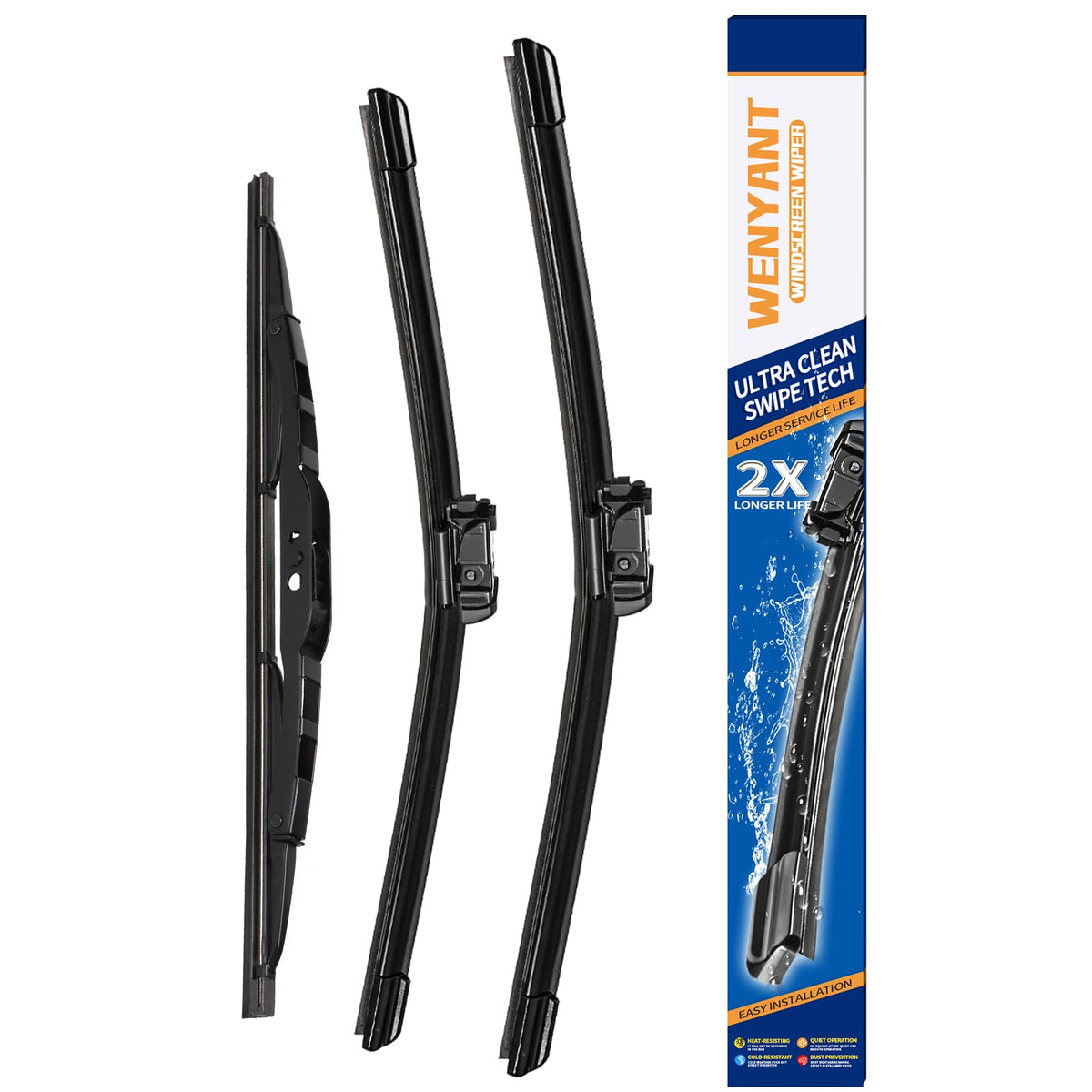 wenyant front packaging showing the three-blade set and compatibility benefits