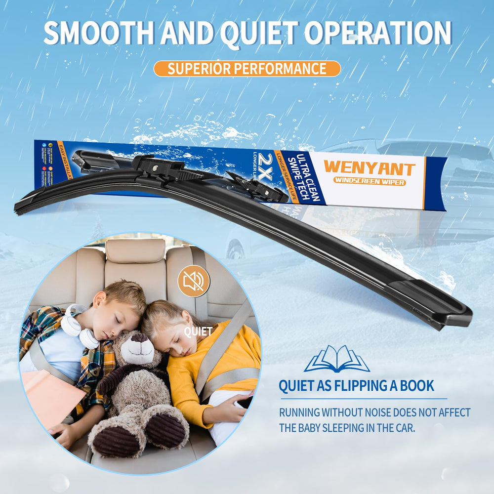 wenyant blades mounted on Audi A3 windshield improving safety