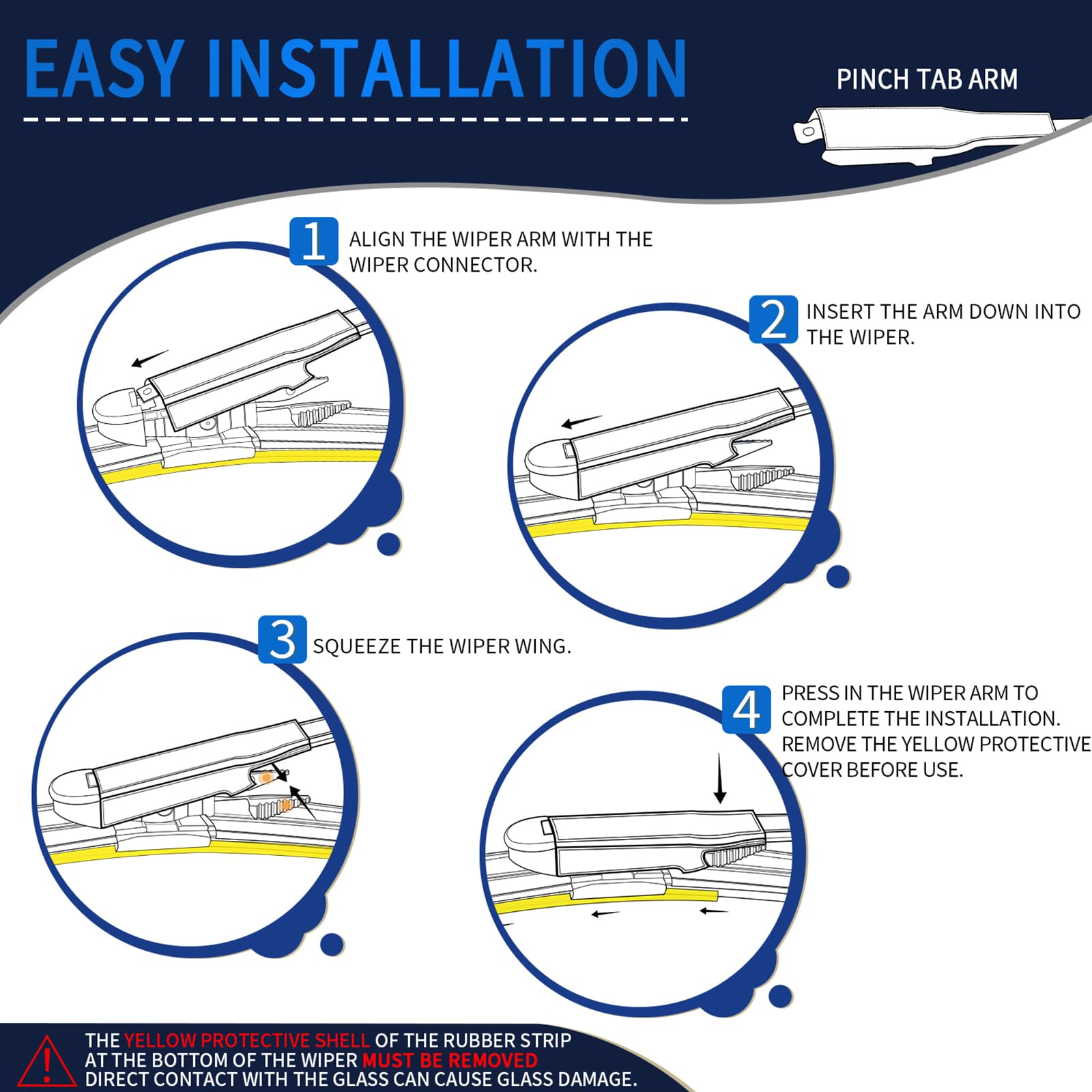 wenyant wipers wiping rainy windshield demonstrating reliable clearing