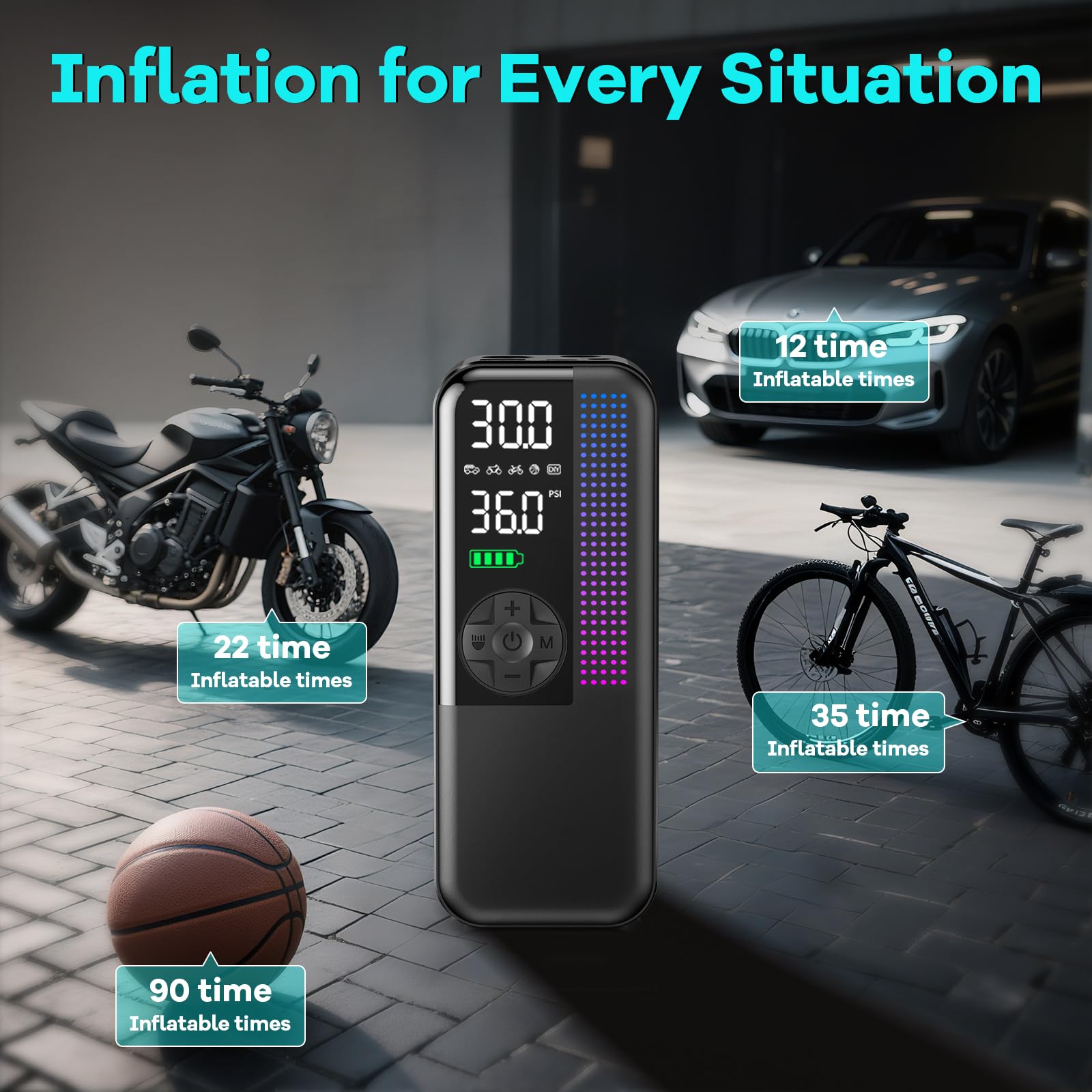 WEOLULI inflating a bicycle tire quickly for convenient on-the-go maintenance