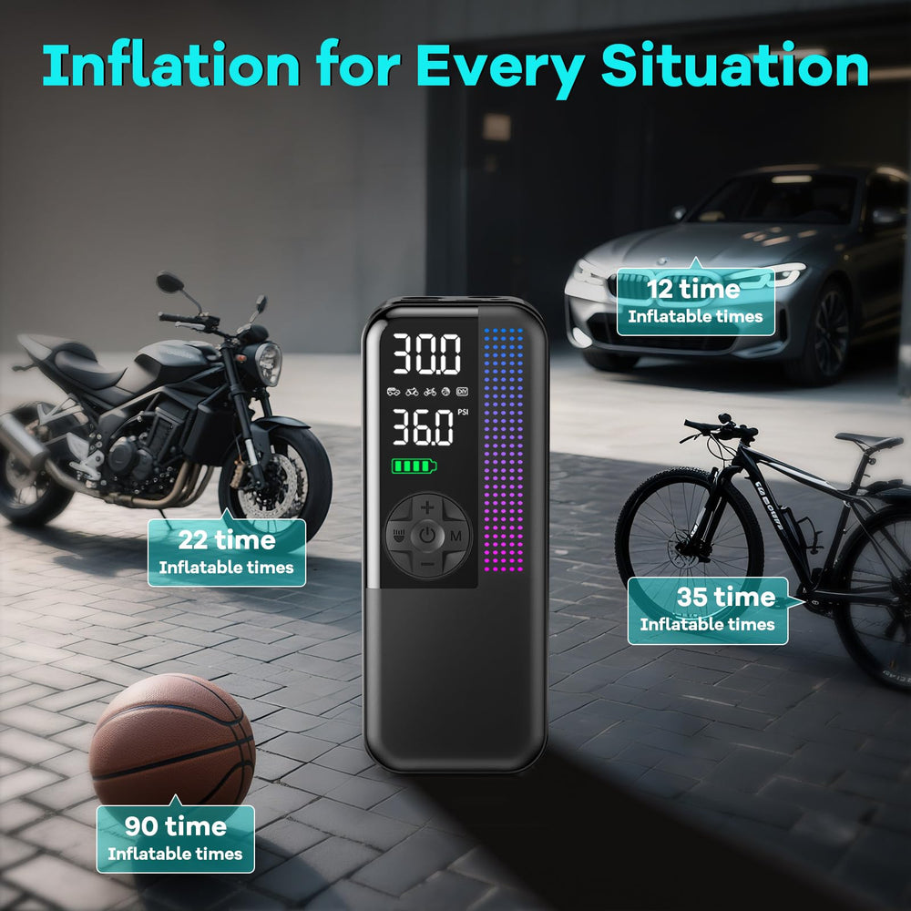 WEOLULI inflating a bicycle tire quickly for convenient on-the-go maintenance