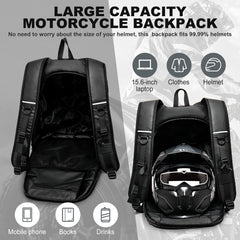 WEPLAN helmet inside main compartment illustrating helmet fit and protection