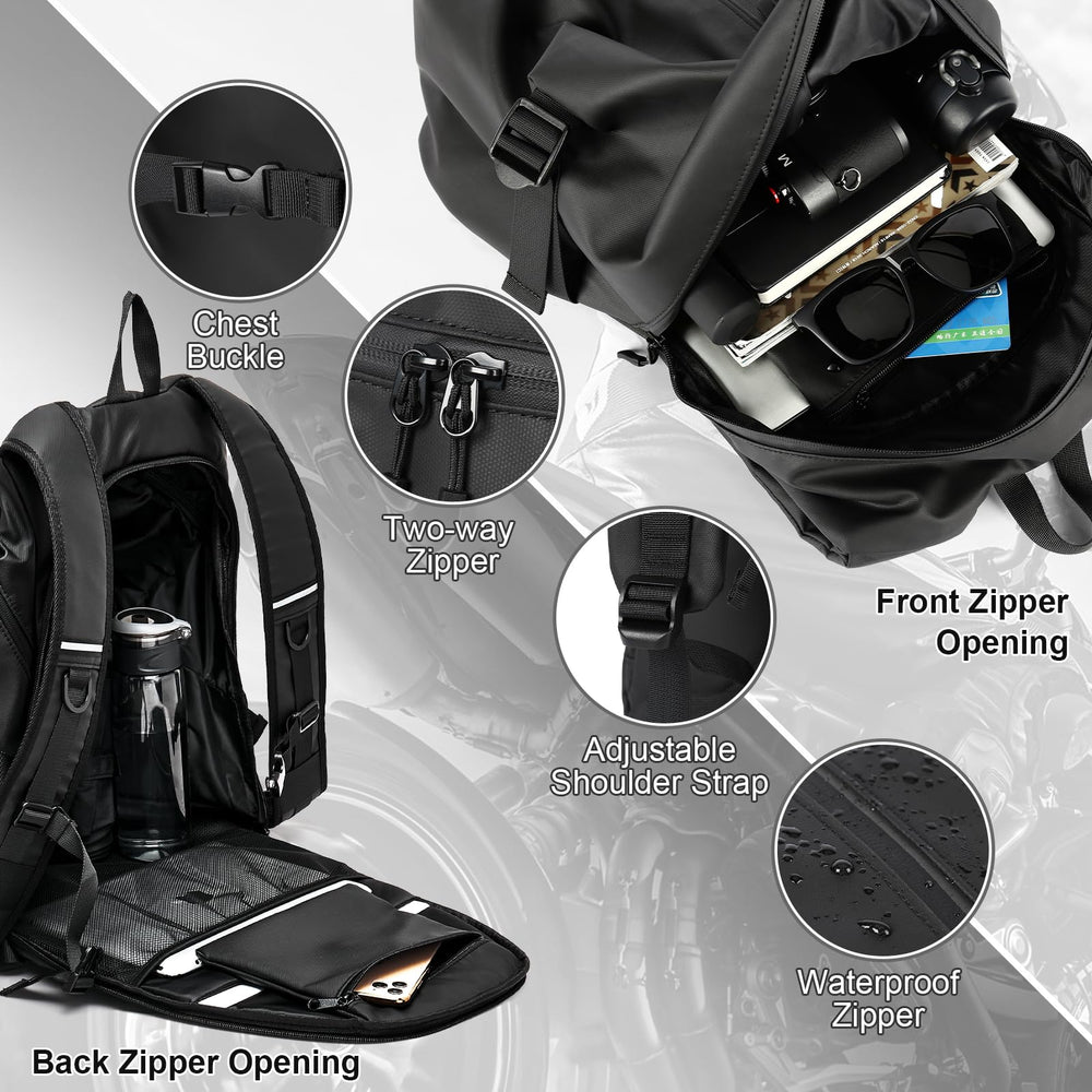 WEPLAN padded shoulder straps and back panel offering comfort on long rides