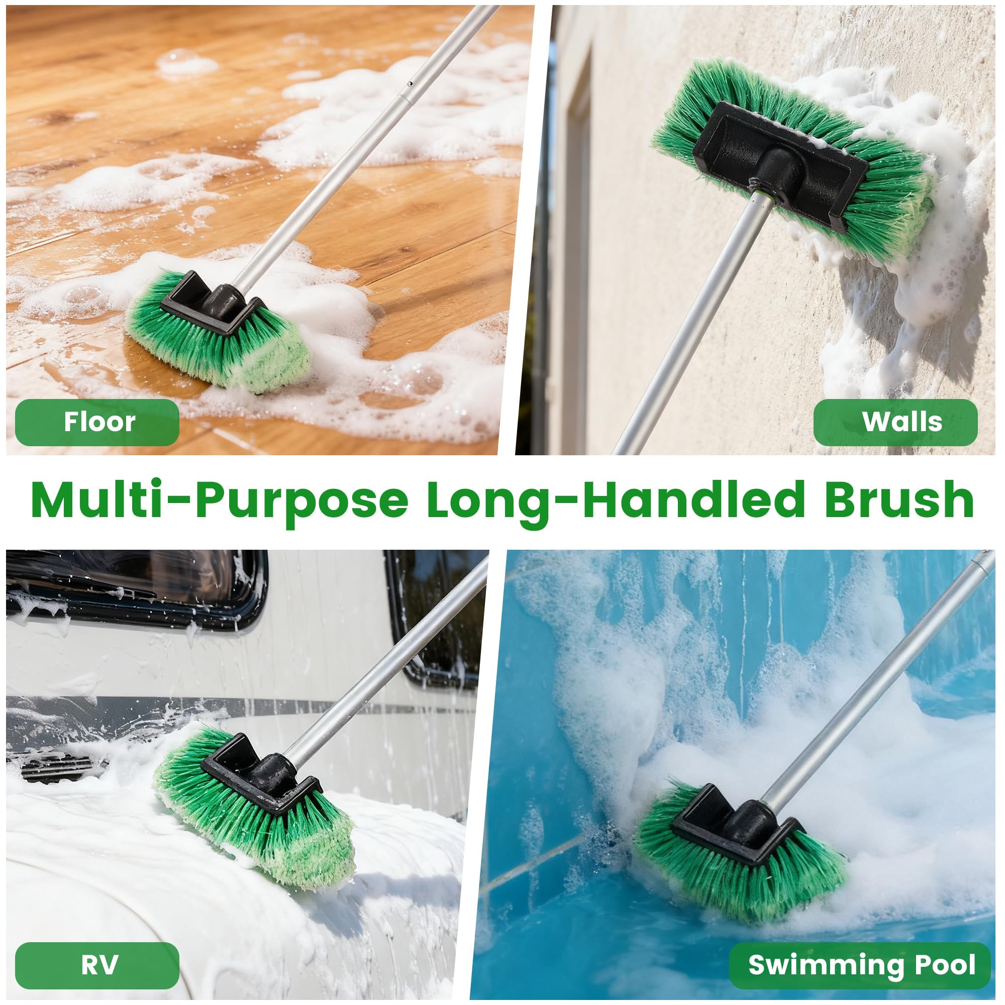 WESBRITE brush in use on SUV roof providing safe, ladder-free wash