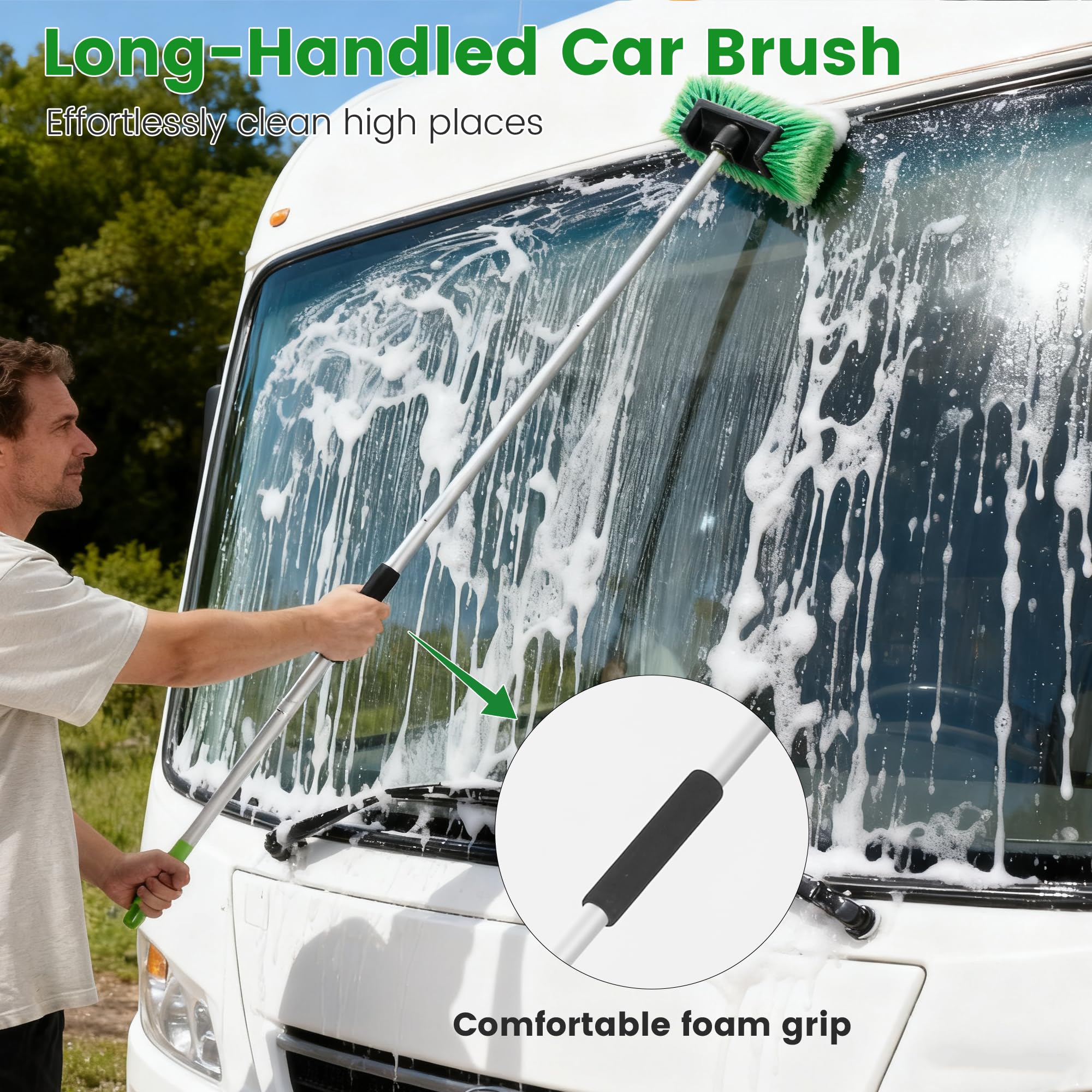 WESBRITE brushing solar panel surface for gentle debris removal