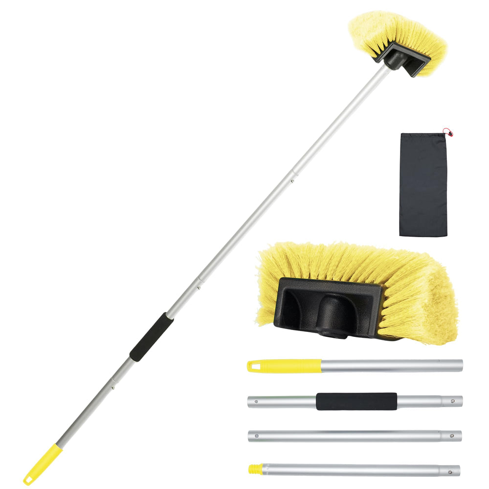 WESBRITE front view of brush and pole showing full tool and benefit of easy handling