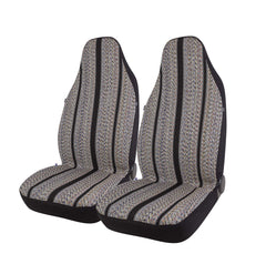 West Coast Auto front view of Baja seat cover showing full pattern and fit