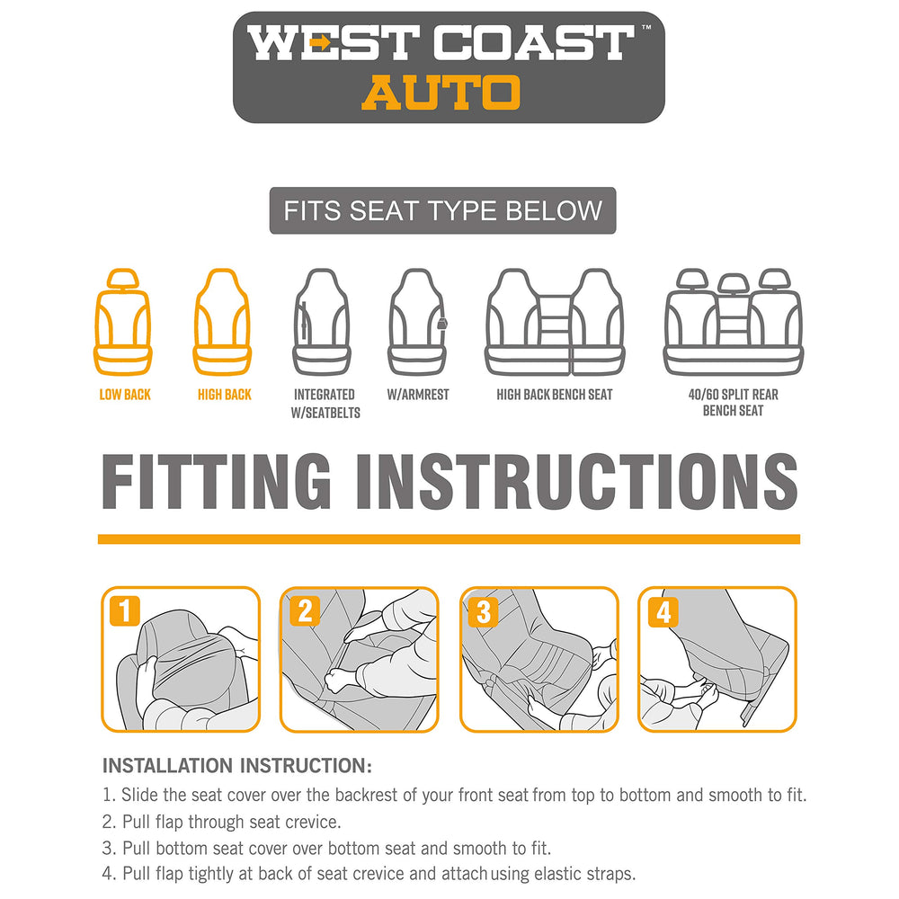 West Coast Auto scale comparison with seat showing coverage and proportions