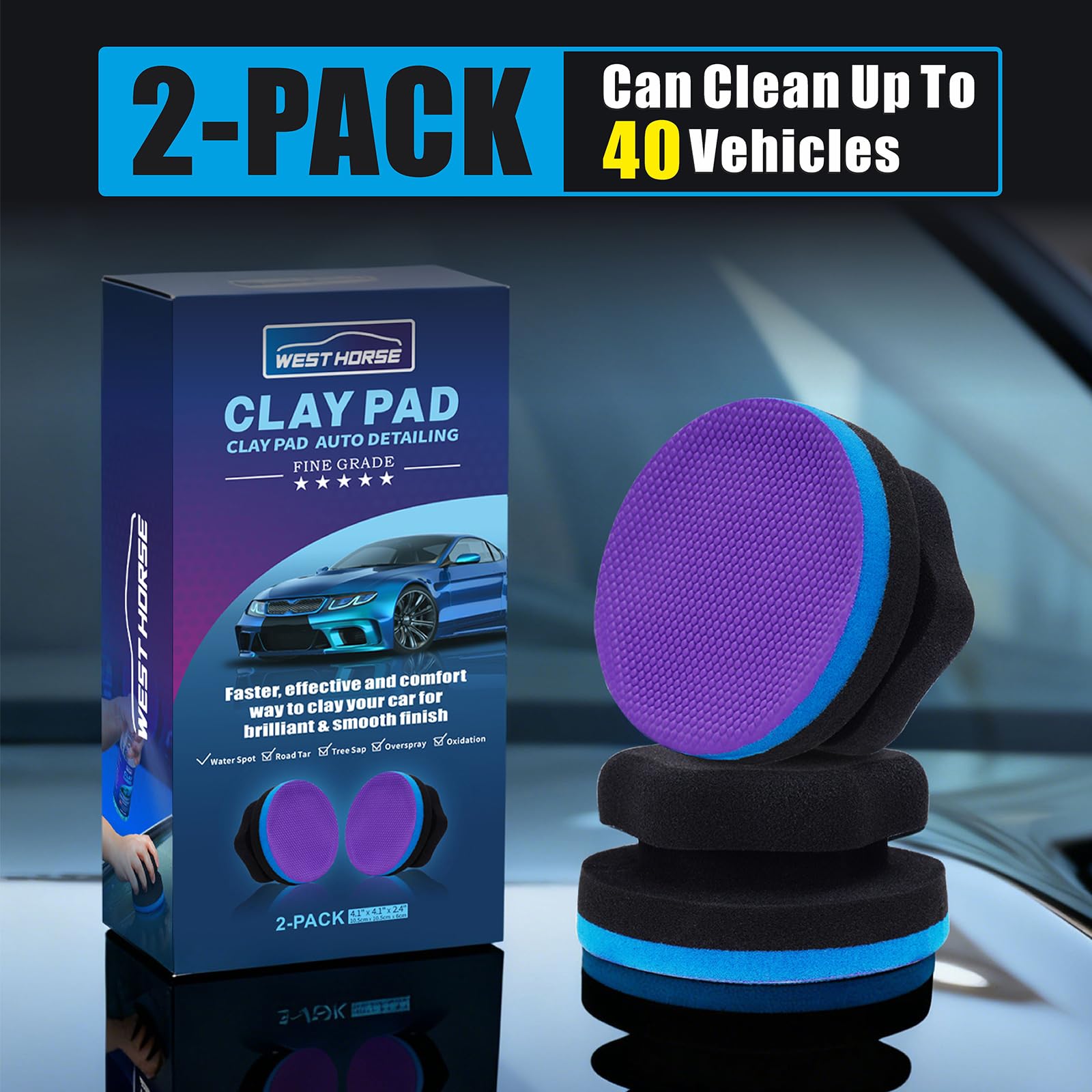WEST HORSE clay pad rinsing clean under faucet for reusable maintenance