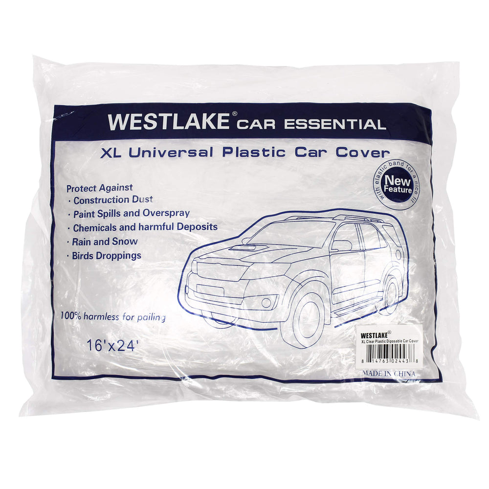 West Lake front view of clear cover showing full vehicle protection and visibility