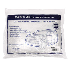 West Lake front view of clear cover showing full vehicle protection and visibility