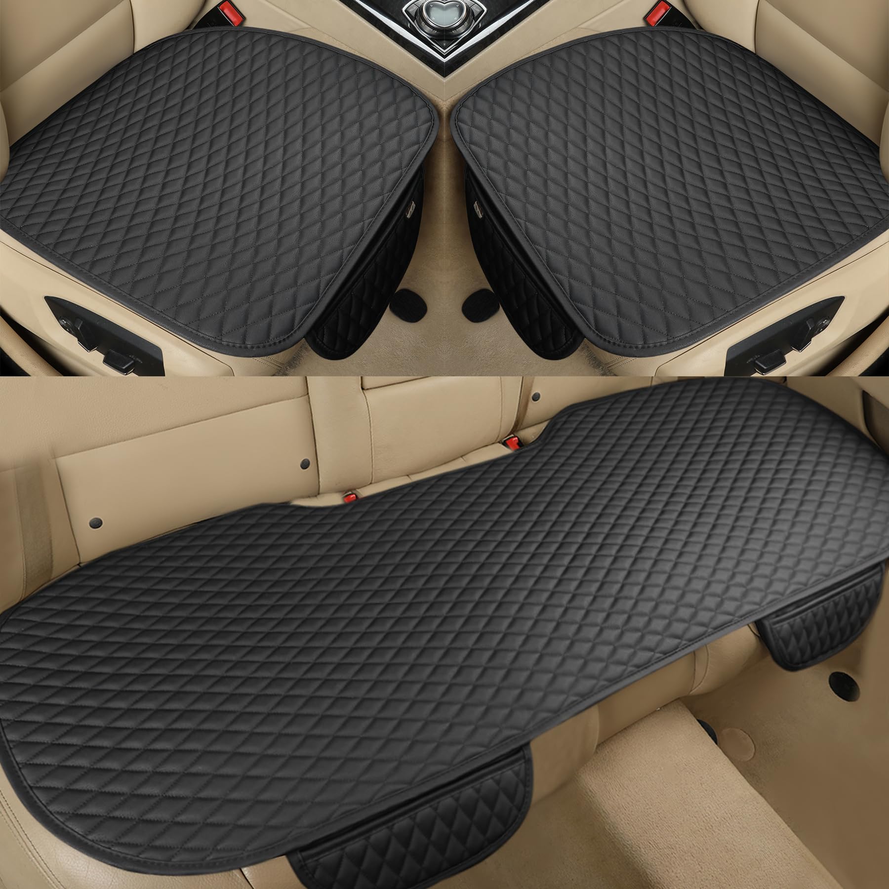 West Llama front seat pad front view showing sleek protection