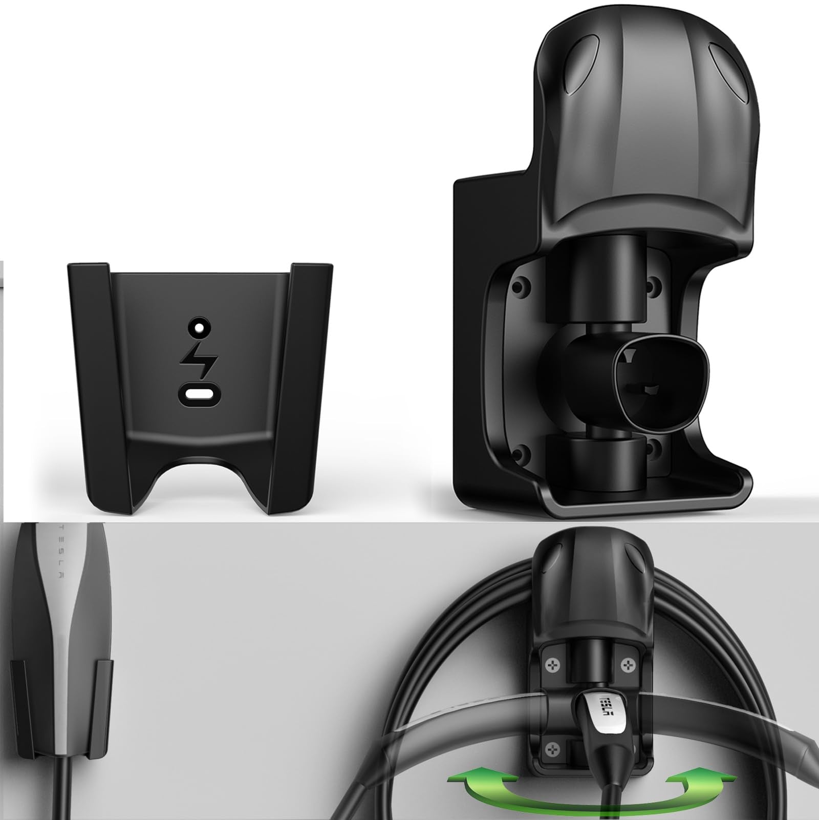 westsaim front view of holder showing secure charger cradle and tidy appearance