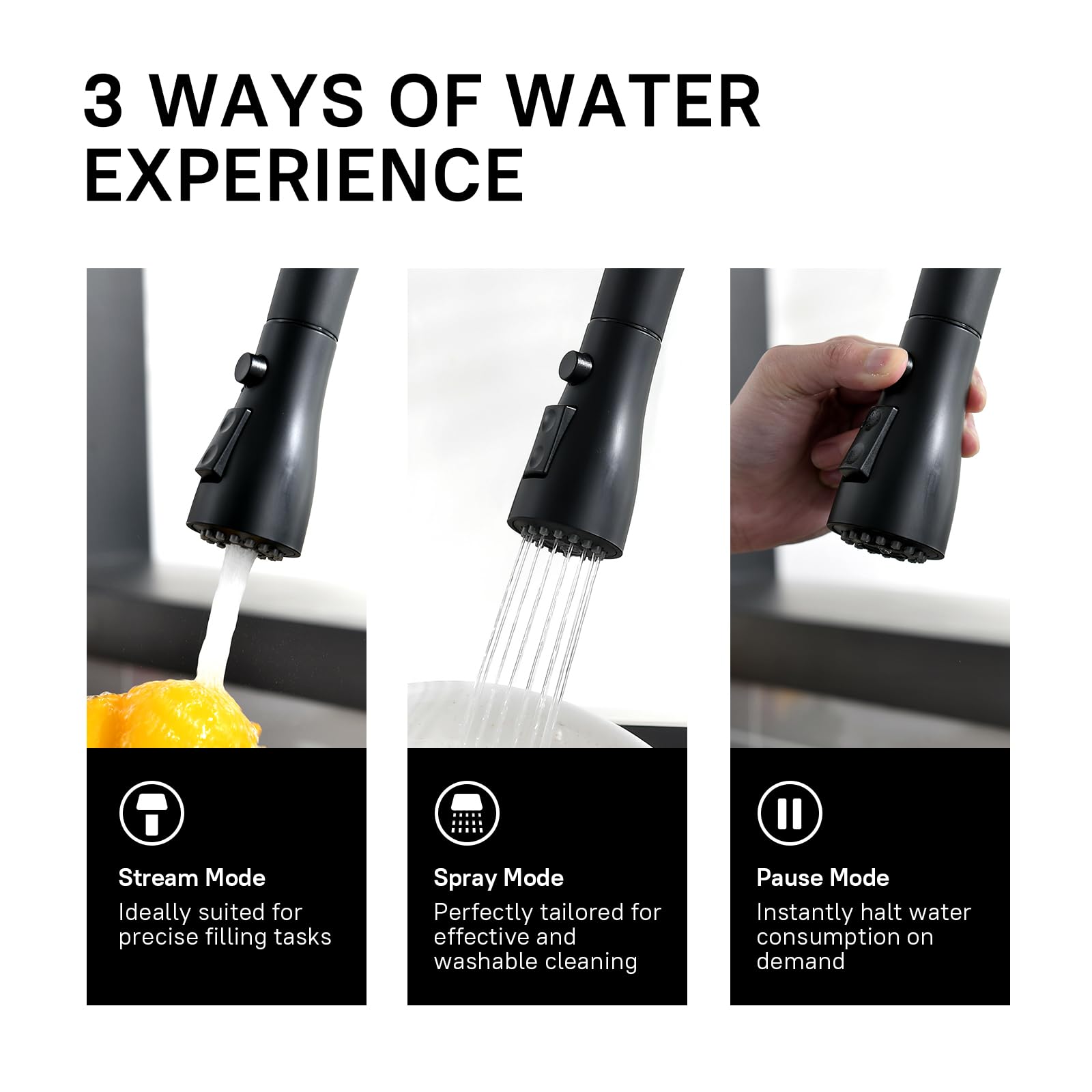 WEWE under-sink braided supply lines and long hoses for easier DIY installation