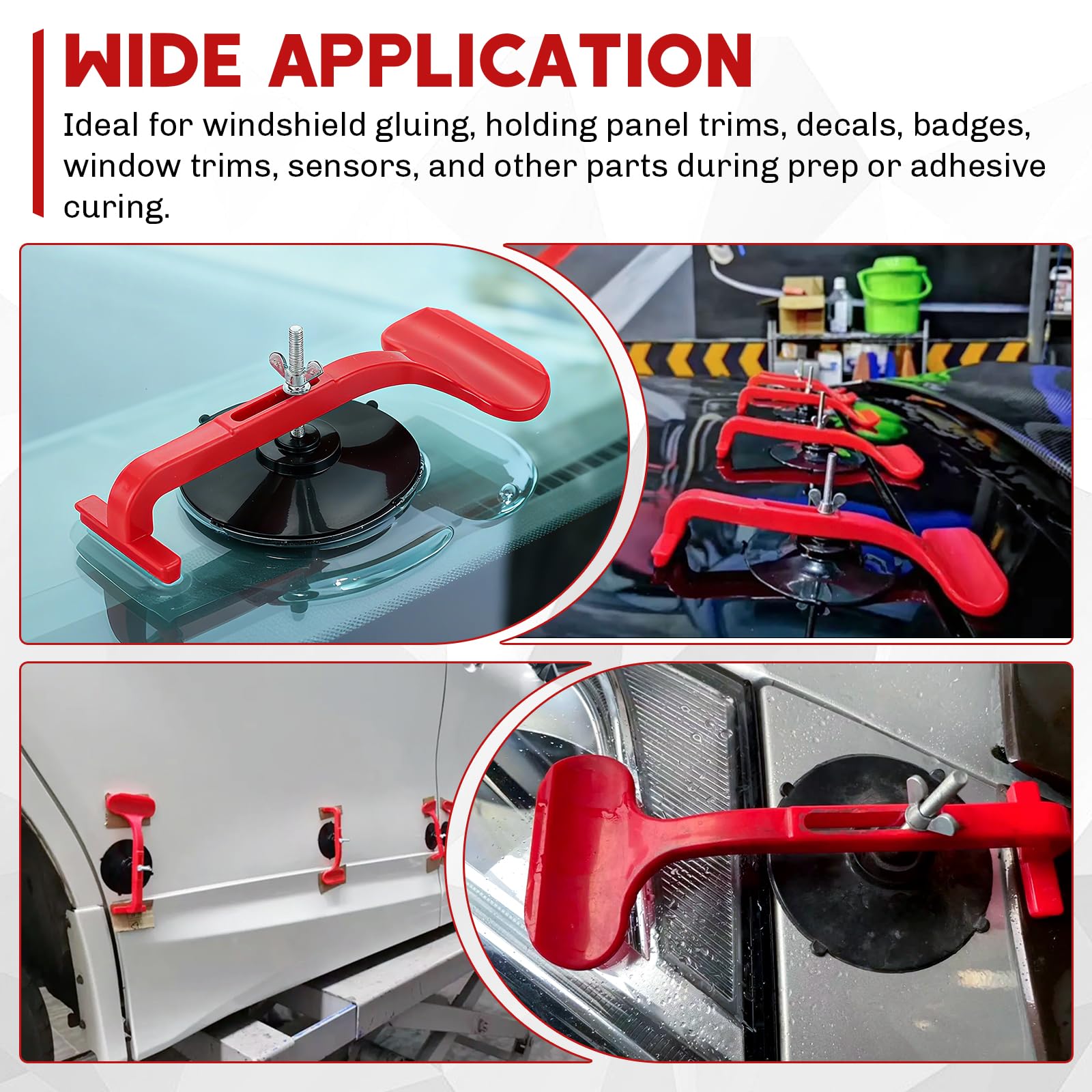weyleity clamps arranged in a garage repair setting highlighting practical use and time-saving benefit