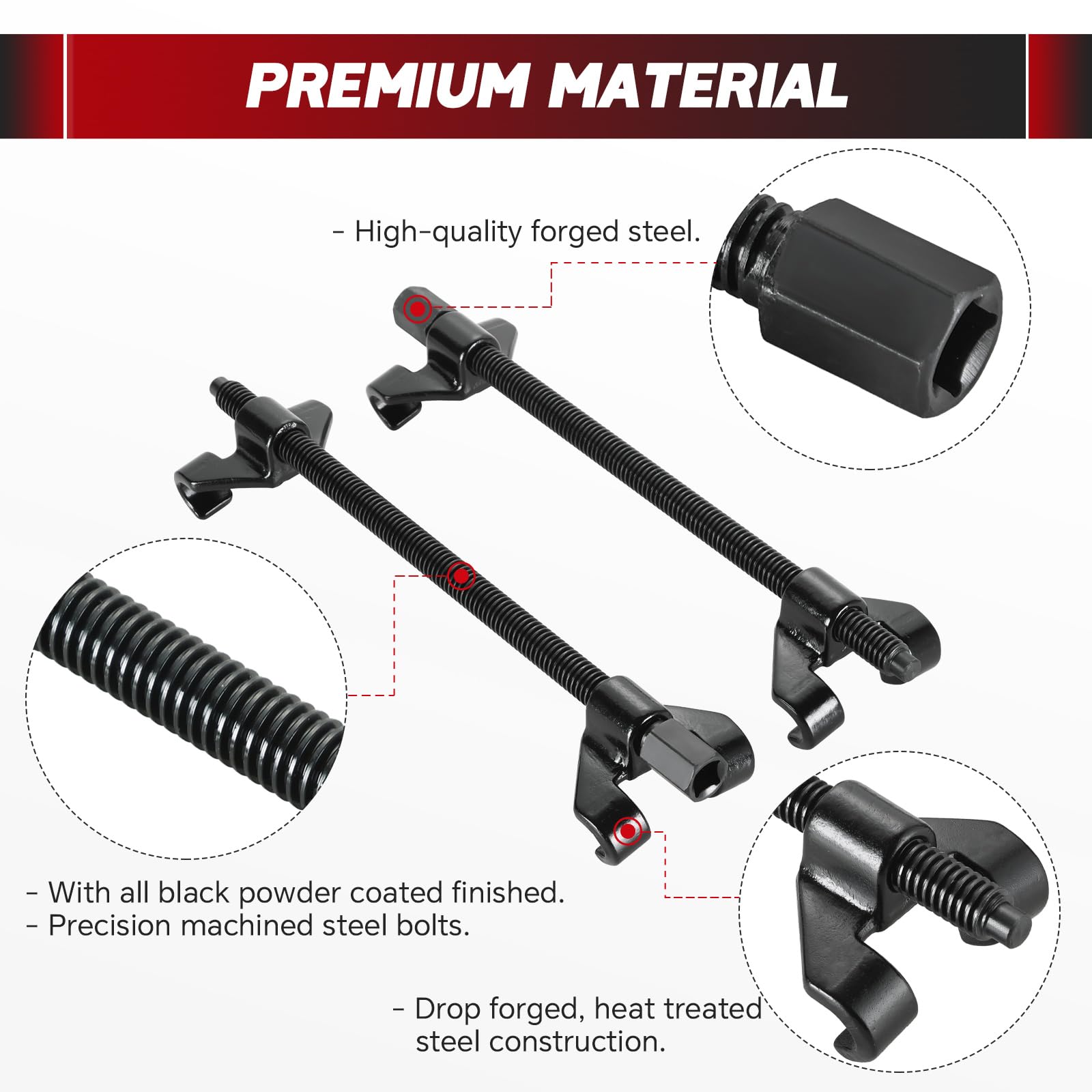 weyleity detail of threaded rod demonstrating smooth, precise adjustment