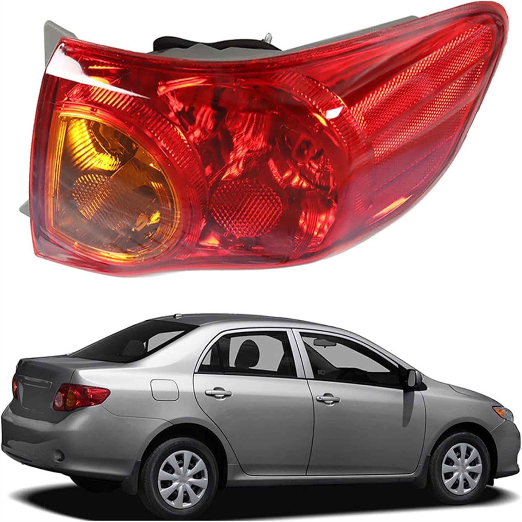 WFLNHB front view of right tail light showing clear lens and fit