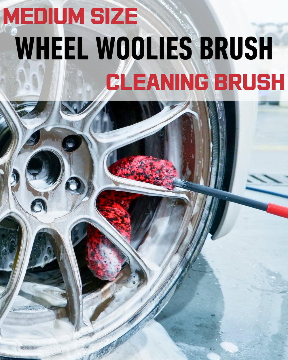 brand soft woolie close-up showing plush fibers for gentle rim cleaning