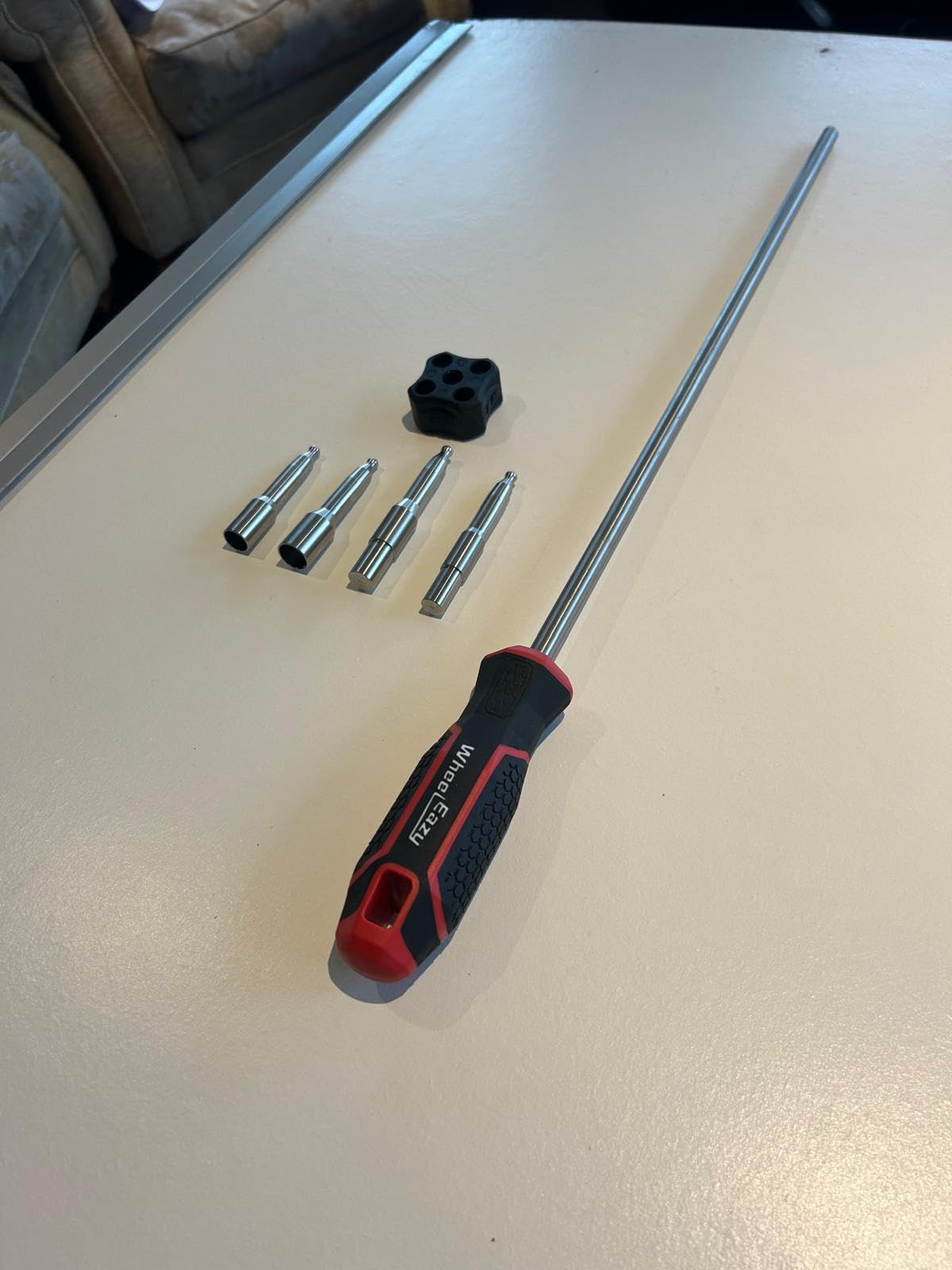 WheelEazy storage holder holding adaptors for neat organized transport
