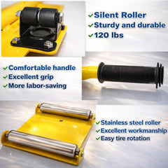 WHLZYEVA durable rollers close-up showing smooth rotation for precise alignment