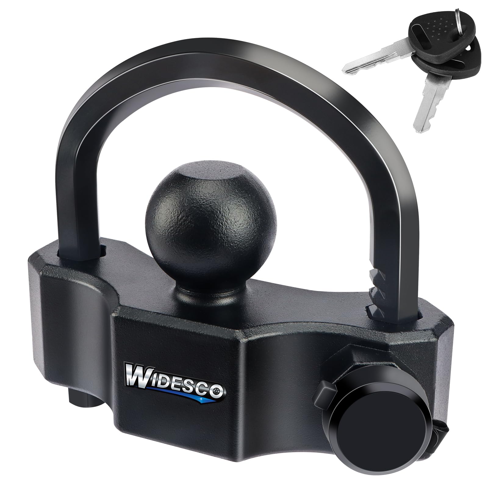 Widesco front view of coupler lock showing compact protection and quick security