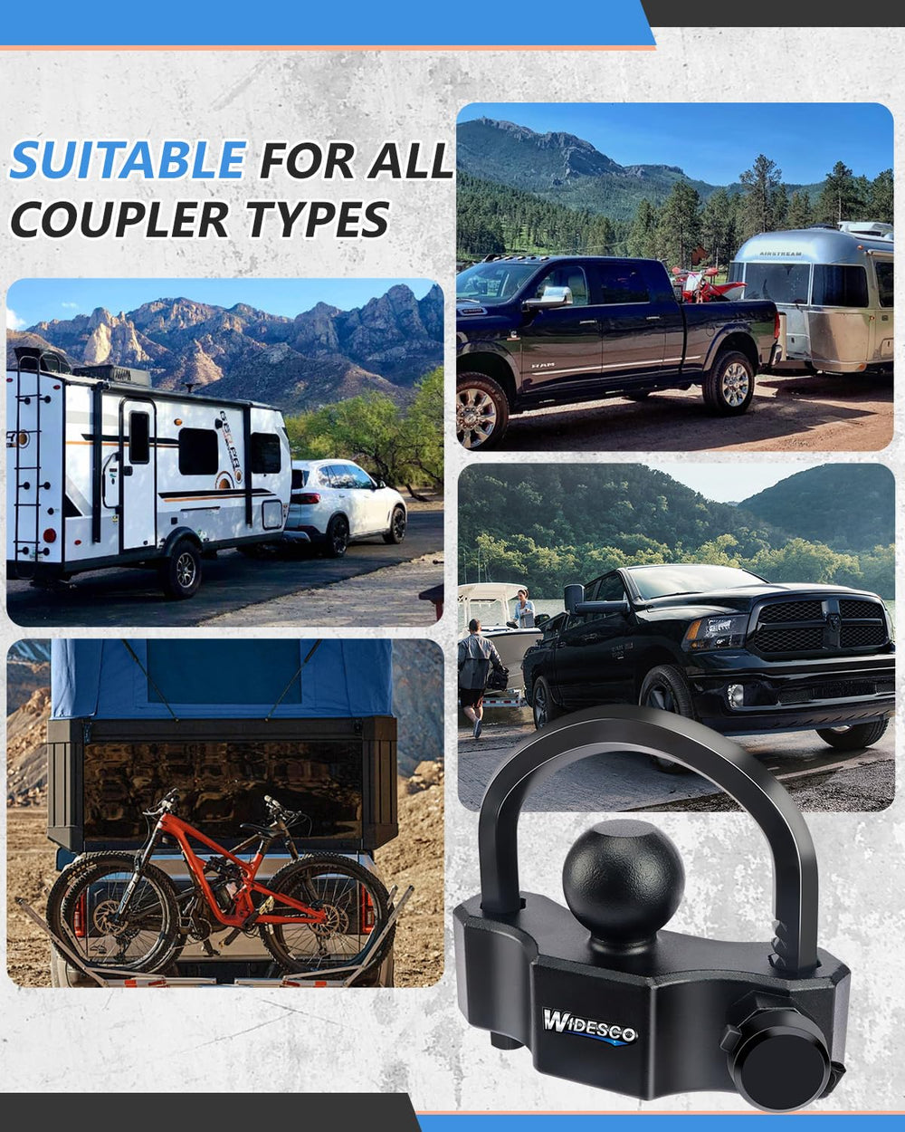 Widesco lifestyle image of trailer secured by lock showing peace-of-mind protection