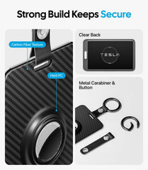 Wigoo detail of built-in AirTag slot showing secure tracker placement
